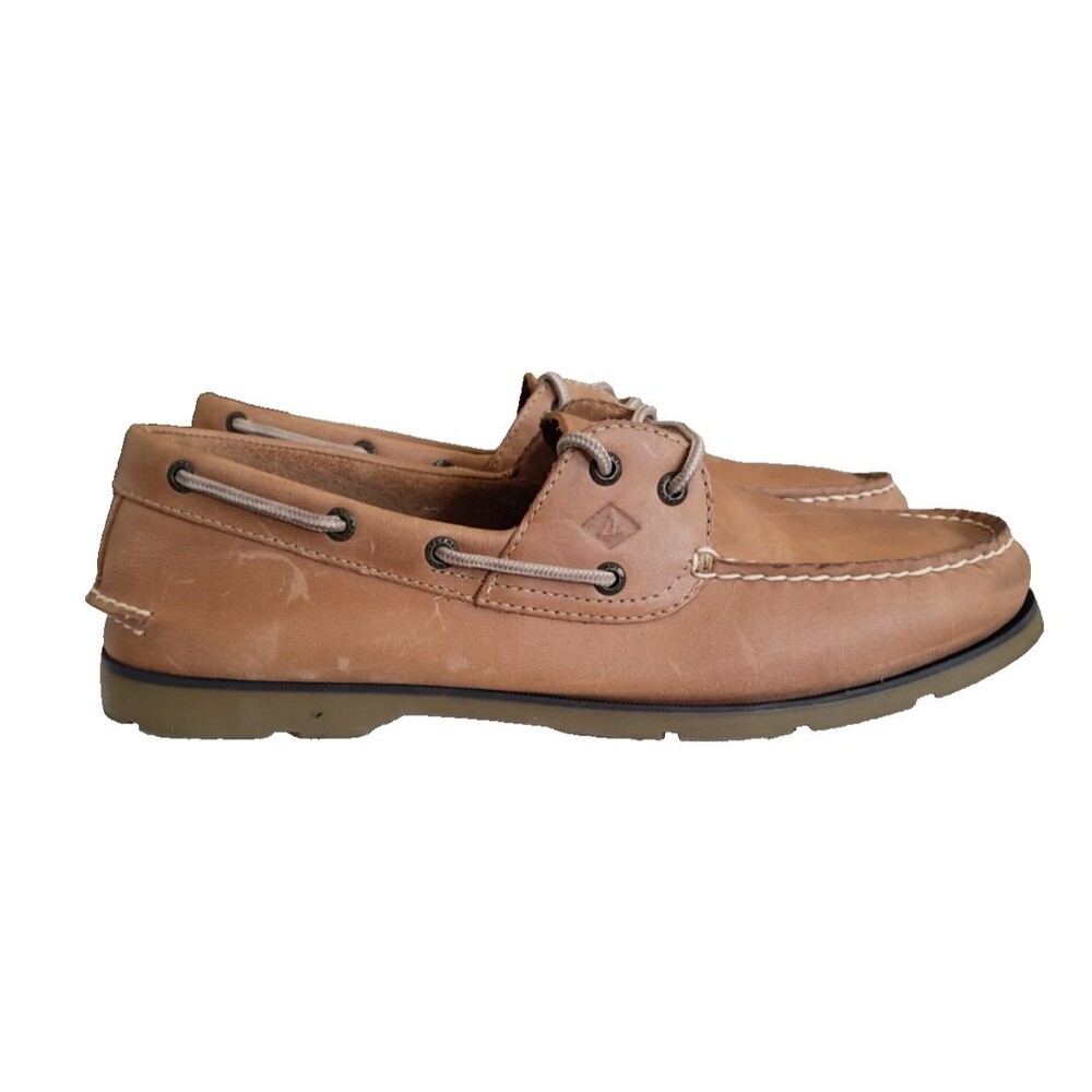 Sperry Top Sider Men’s Size 13 M Leeward 2 Eye Boat Shoes Sahara Brown 777894